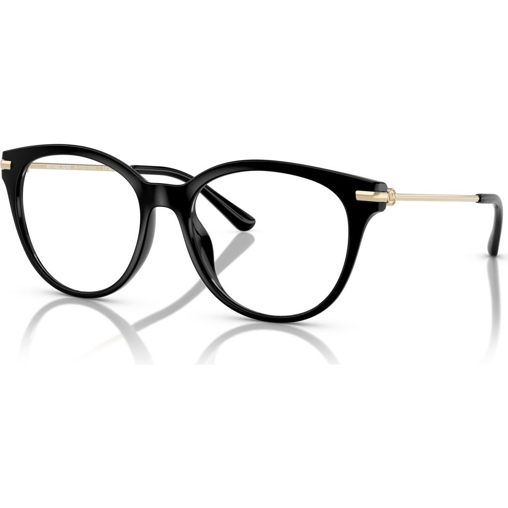 Michael Kors 54mm Round Optical Glasses In Black
