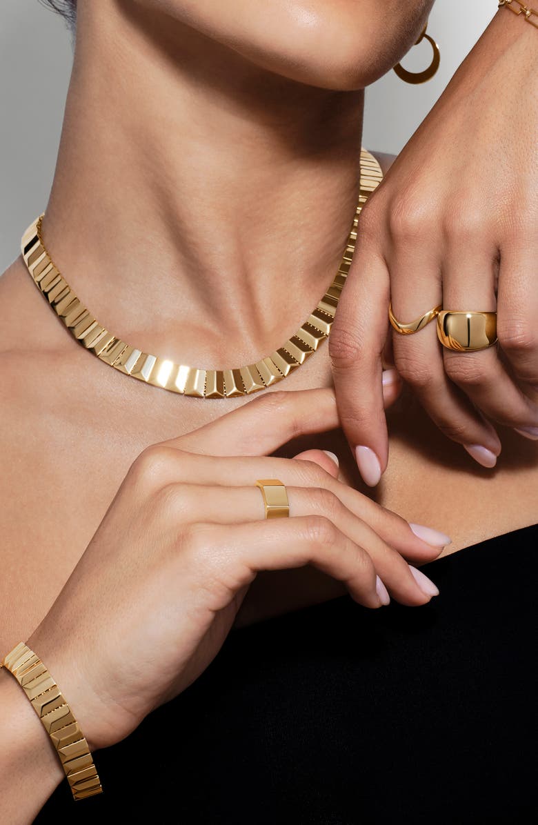 LANA 14k Gold Flash Tile Necklace, Alternate, color, 