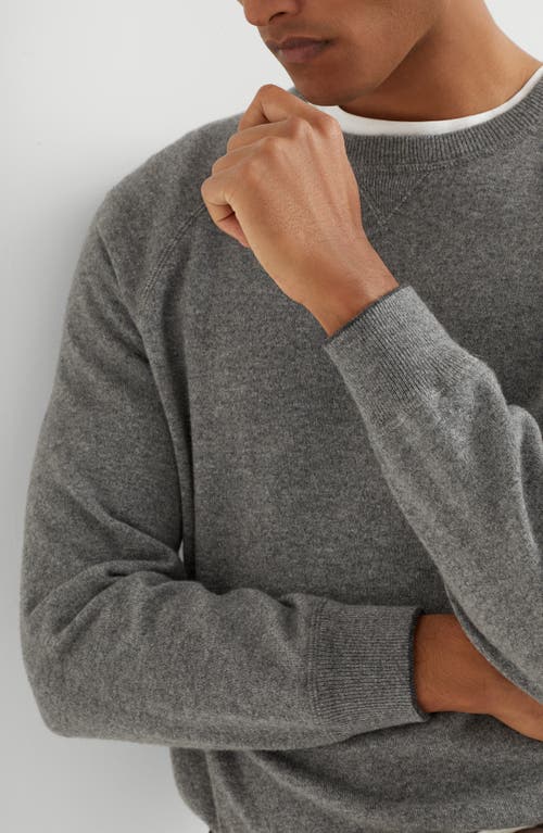 Brunello Cucinelli Cashmere Raglan-sleeve Sweater In Dark Grey