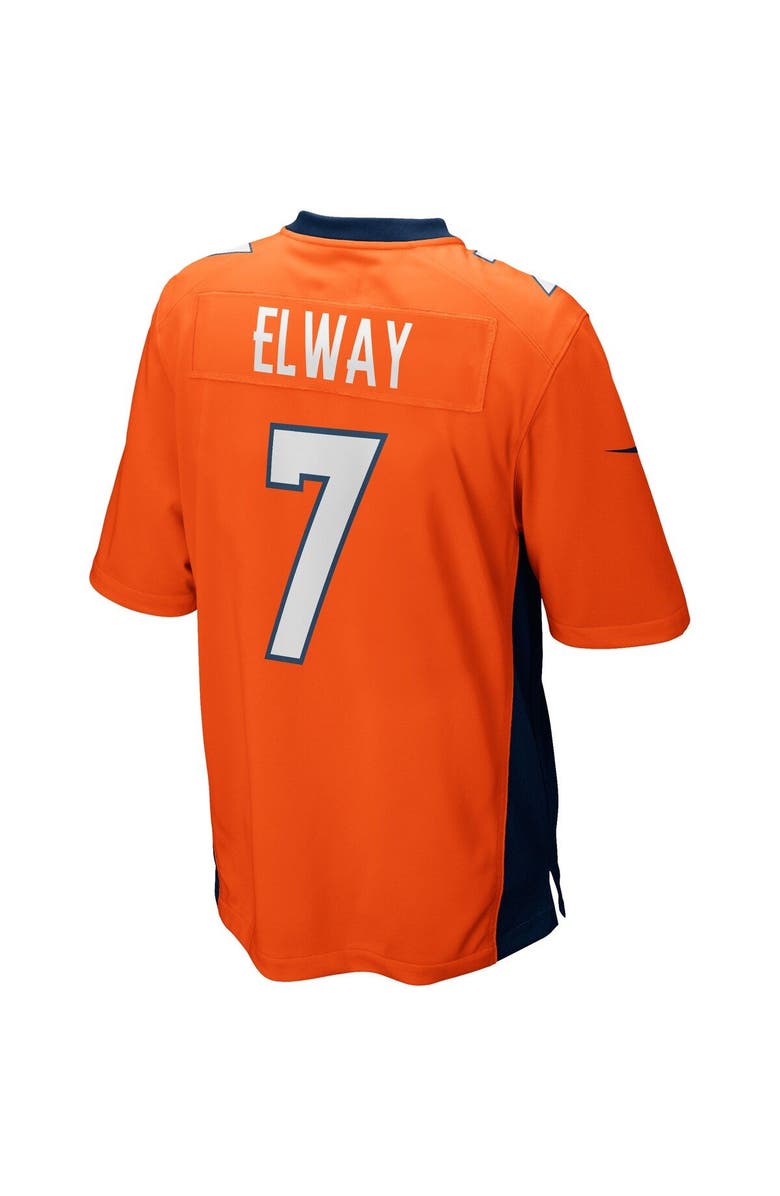 Nike Men's Nike John Elway Orange Denver Broncos Game Retired Player Jersey, Alternate, color,