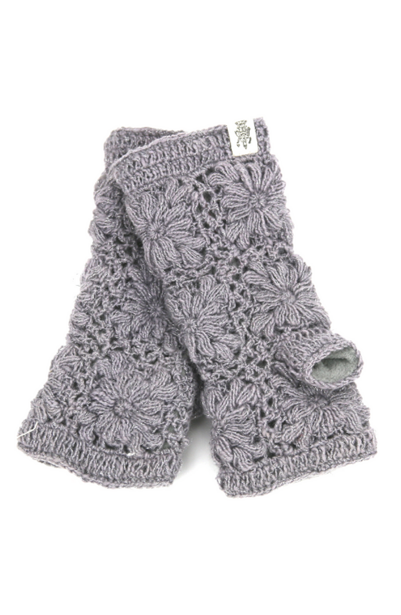 Nirvanna Designs Metal Vein Handwarmers, Main, color, Lavender/Silver