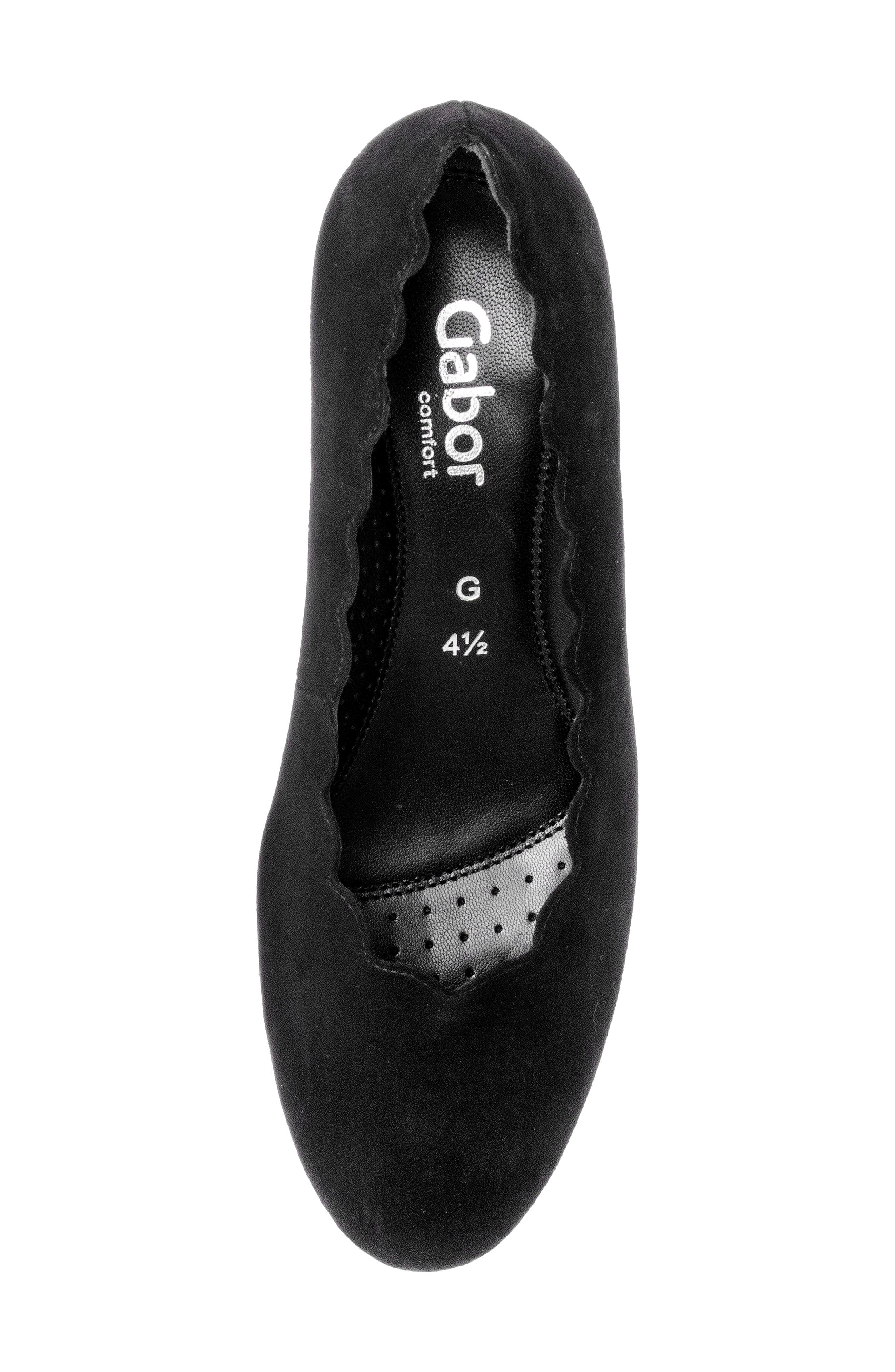 Gabor Scallop Pump, Alternate, color, Black