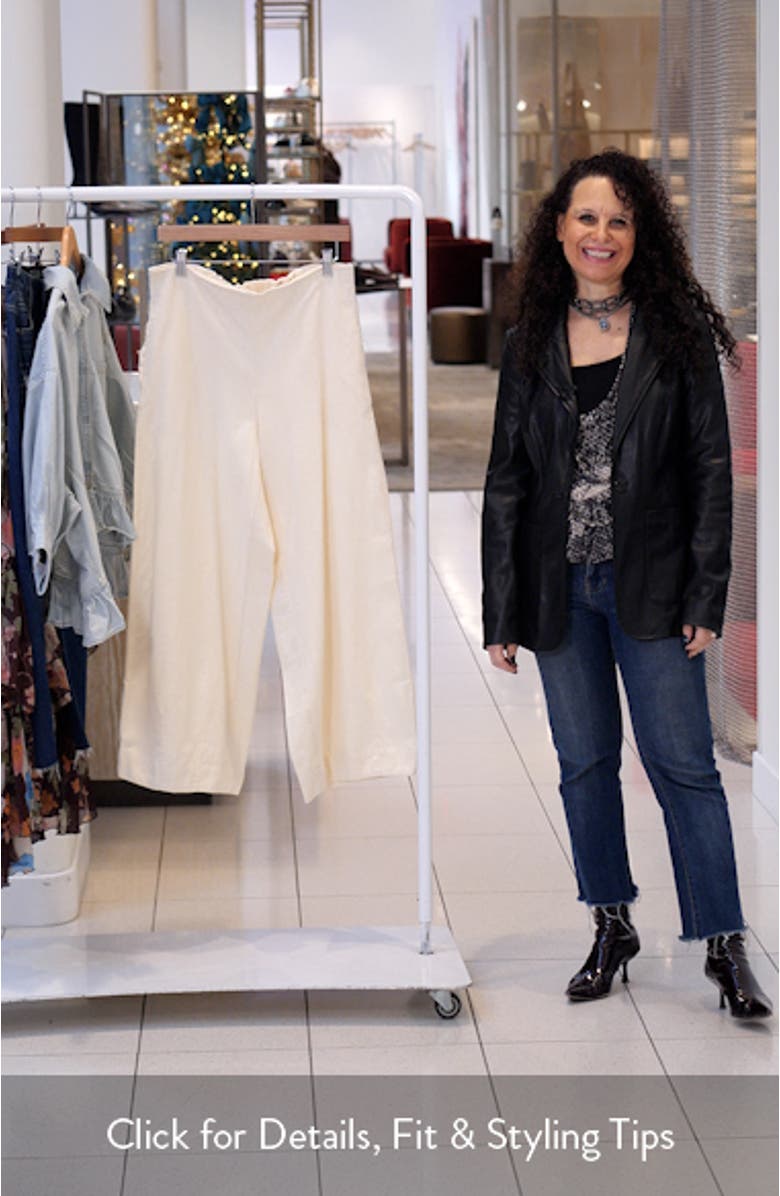 Demi Wide Leg Linen Blend Pants, sales video thumbnail