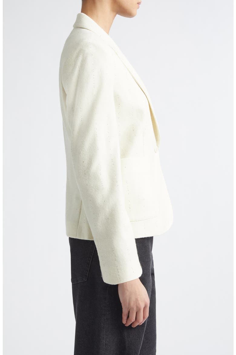 Sequin Detail Alpaca Blend Blazer, Alternate, color, CREAM