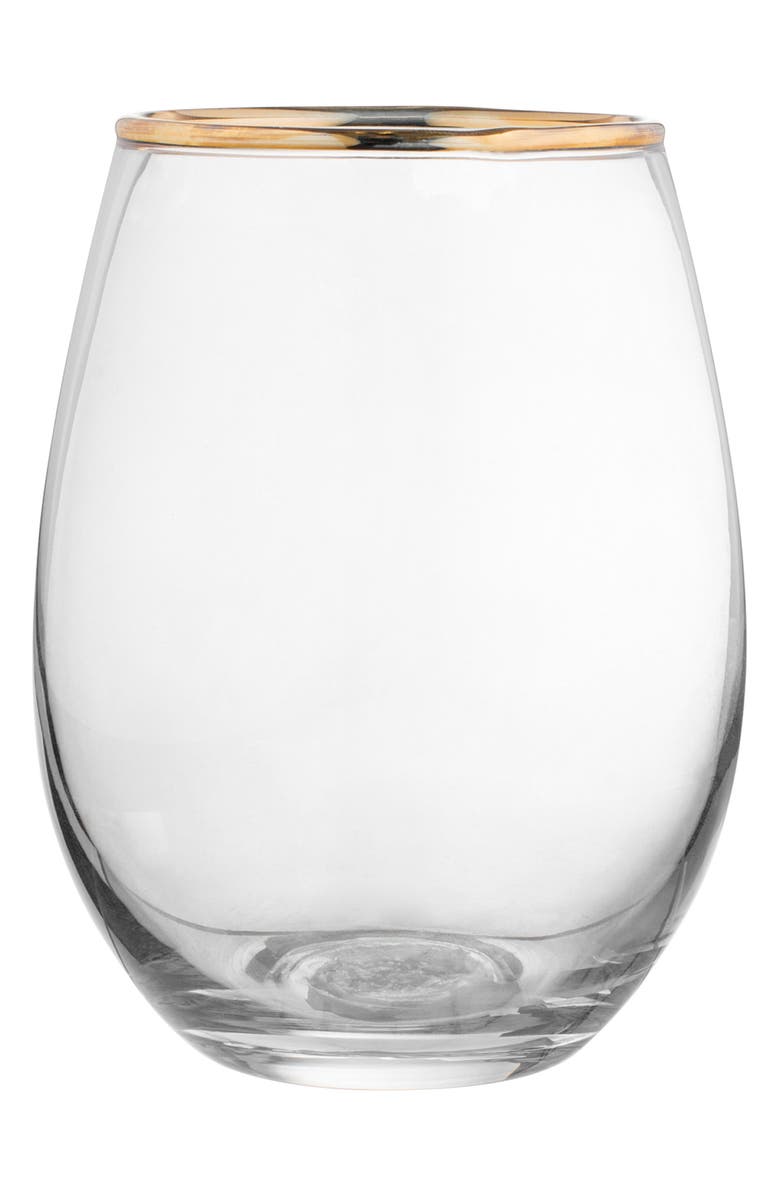 American Atelier Louis Set of 4 Stemless Wine Glasses, Main, color, 