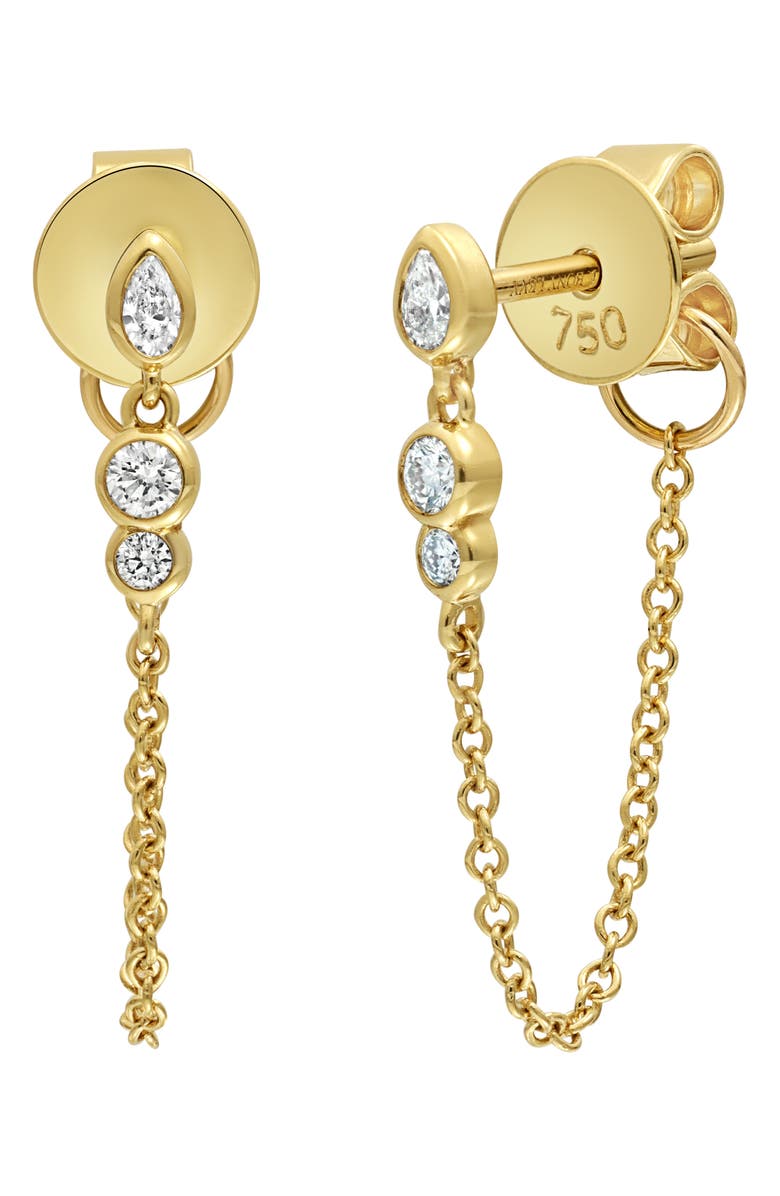 Bony Levy Monaco Diamond Bezel Chain Earrings, Main, color,
