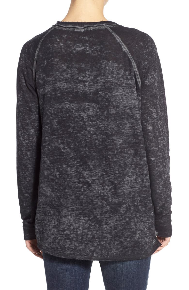 Stem Burnout Raw Edge Sweatshirt, Alternate, color, 