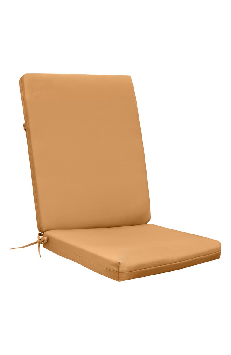 Outdoor Decor by Commonwealth High Back Patio Chair Cushion, Main, color, Mustard
