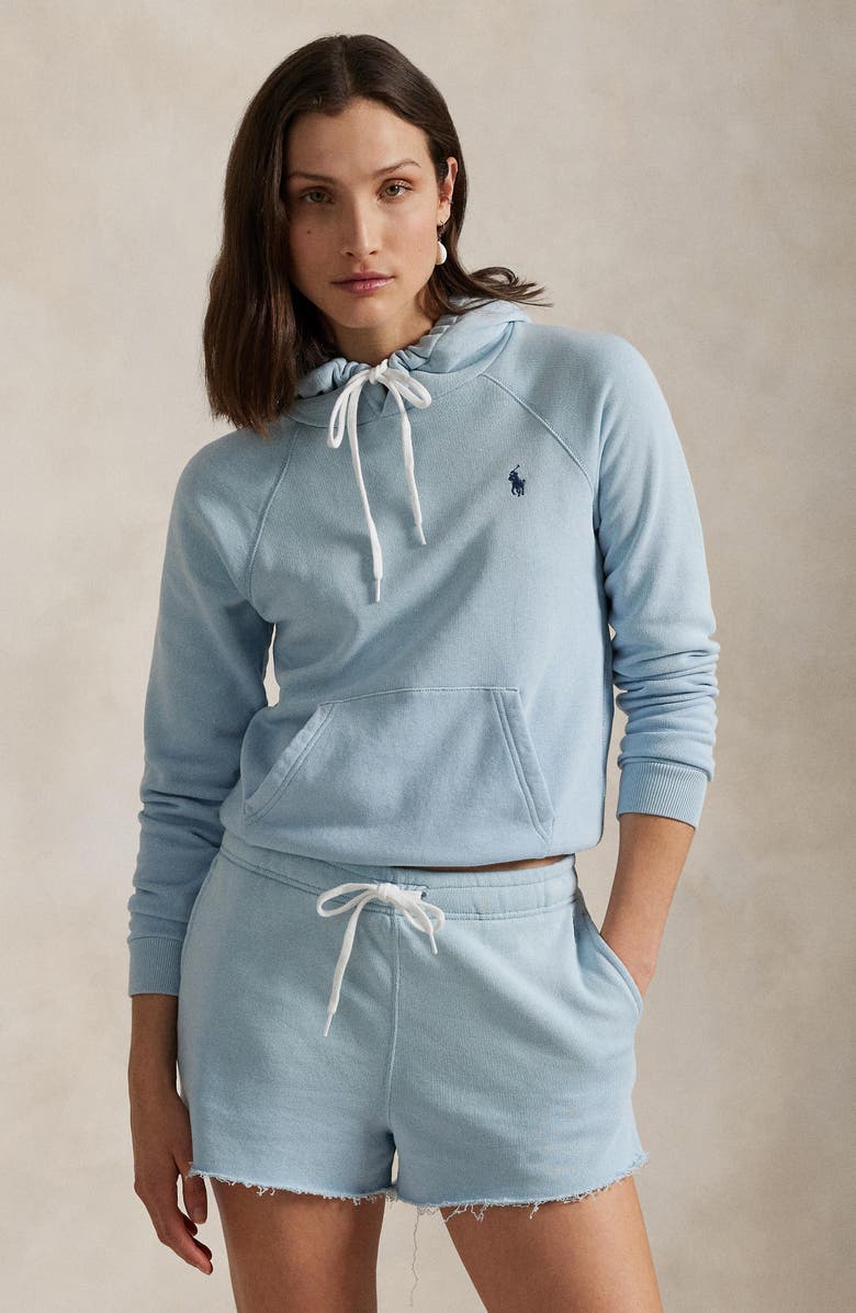 Polo Ralph Lauren Raglan Sleeve Crop Hoodie, Alternate, color, 