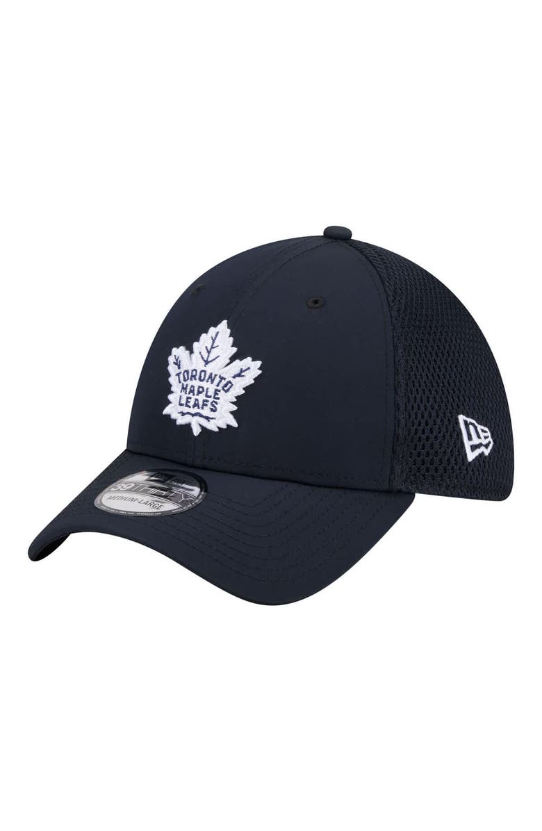 New Era Men's New Era Navy Toronto Maple Leafs Logo 39THIRTY Flex Hat, Main, color, Navy