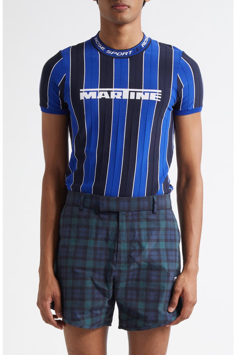 Martine Rose Tight Logo Jacquard Stripe T-Shirt (Men) | Nordstrom