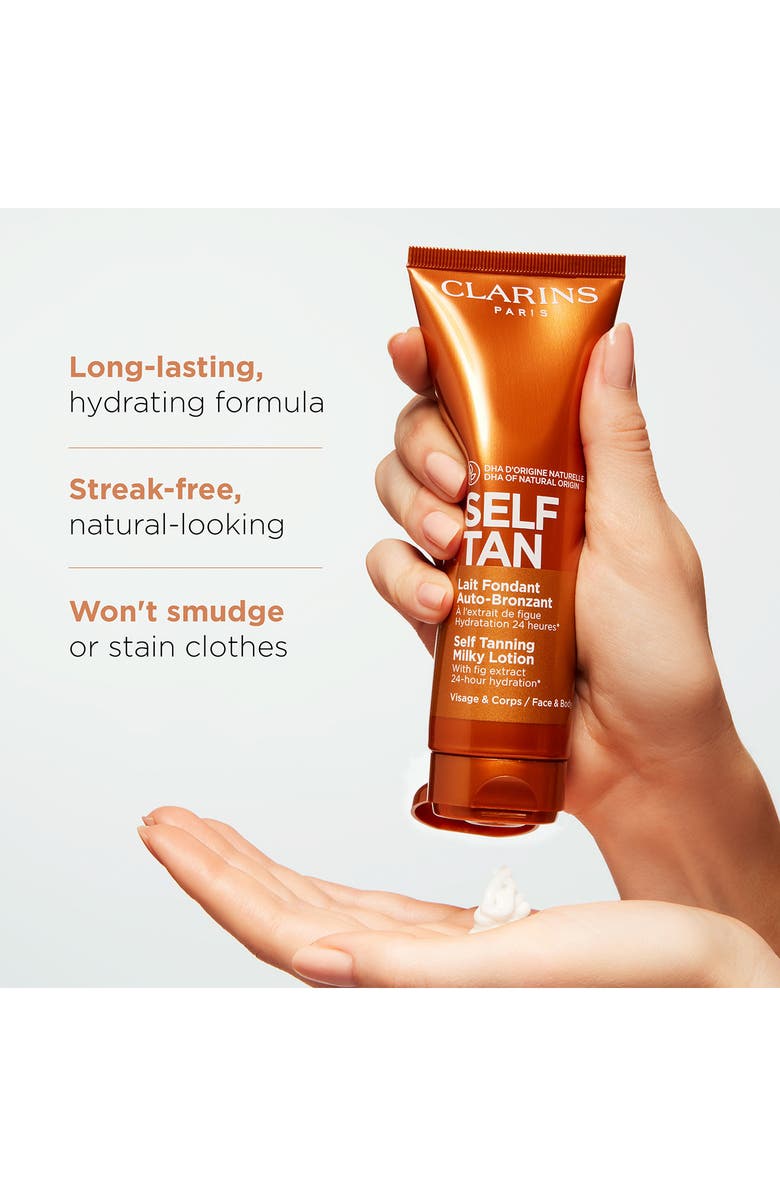 Clarins Self Tanning Face & Body Milky Lotion, Alternate, color, 