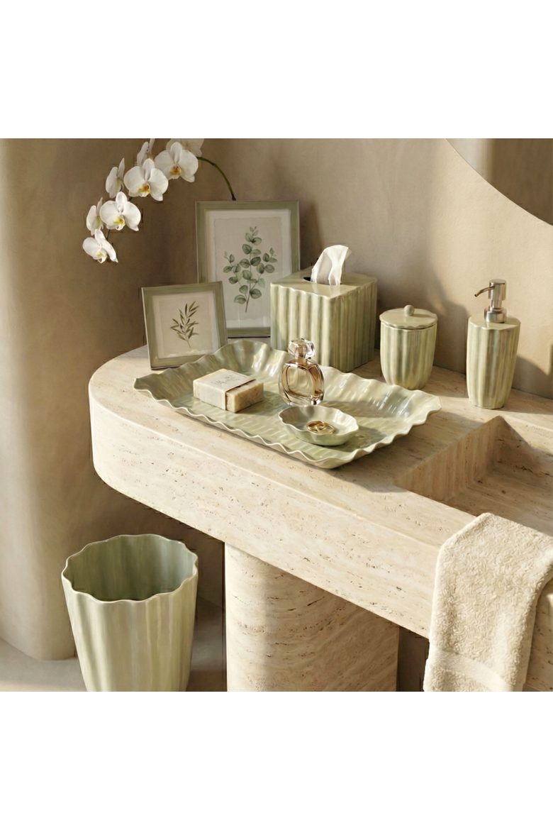Nera Tissue Box, Alternate, color, Light Green