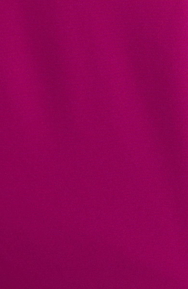 Marchesa Notte Floral One-Shoulder Long Sleeve Gown, Alternate, color, 