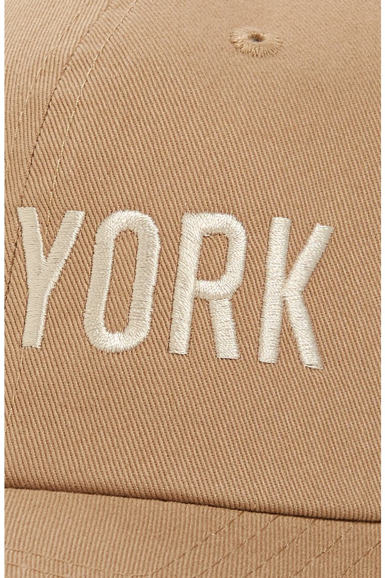 New York Cotton Baseball Cap, Alternate, color, KHAKI