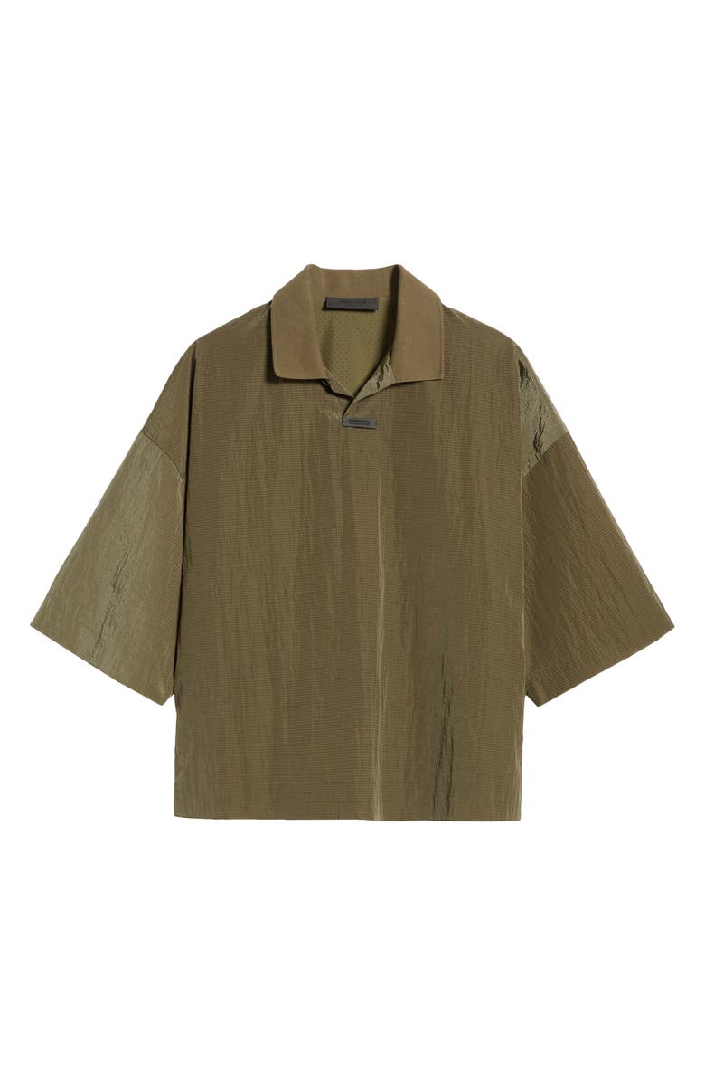 Fear of God Essentials Gender Inclusive Ripstop Nylon Polo, Alternate, color, 