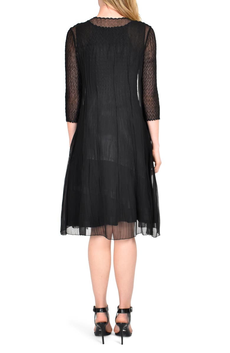 Komarov Charmeuse Dress with Long Jacket, Alternate, color, 