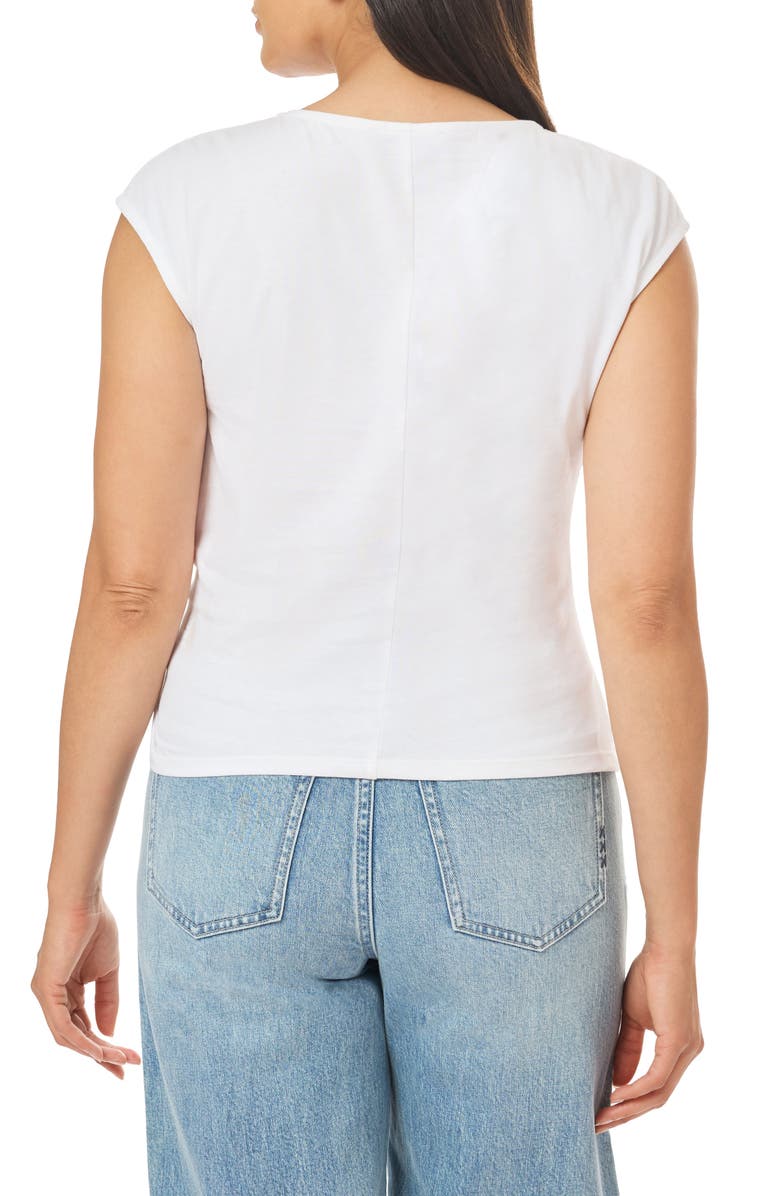 Scotch & Soda Side Gather Top, Alternate, color, Brilliant White