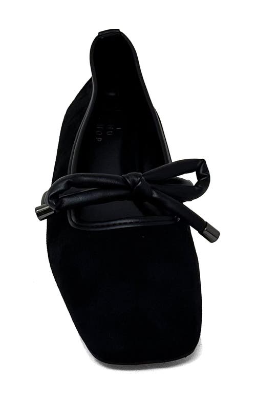 Shushop Adriana Square Toe Ballet Flat In Black