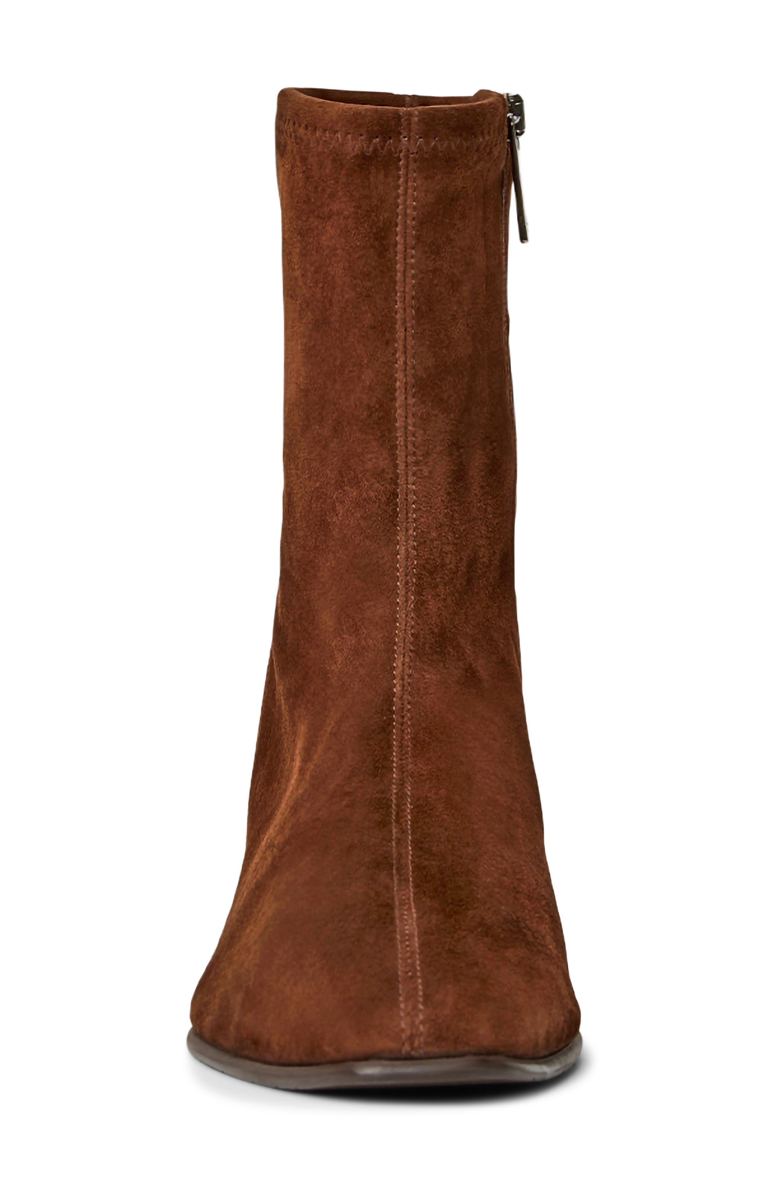 Raquel Waterproof Bootie, Alternate, color, COGNAC SUEDE