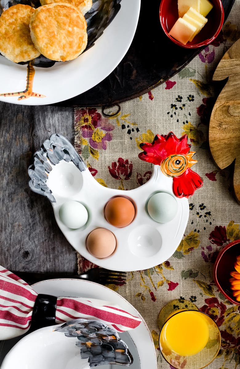VIETRI Fortunata Rooster Egg Tray, Alternate, color,