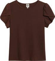 AK ANNE KLEIN Tulip Sleeve Crepe Top