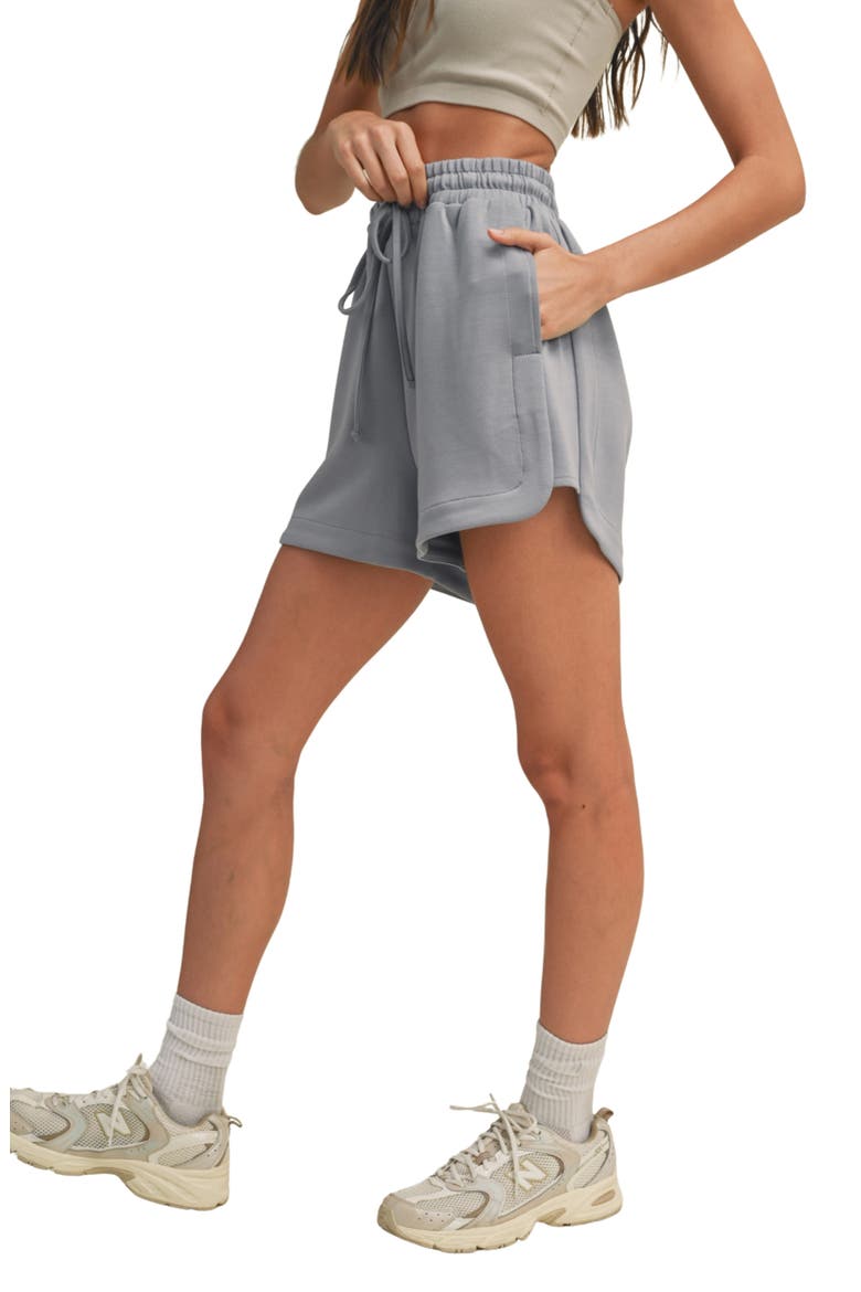 Scuba Knit Shorts, Alternate, color, SLATE