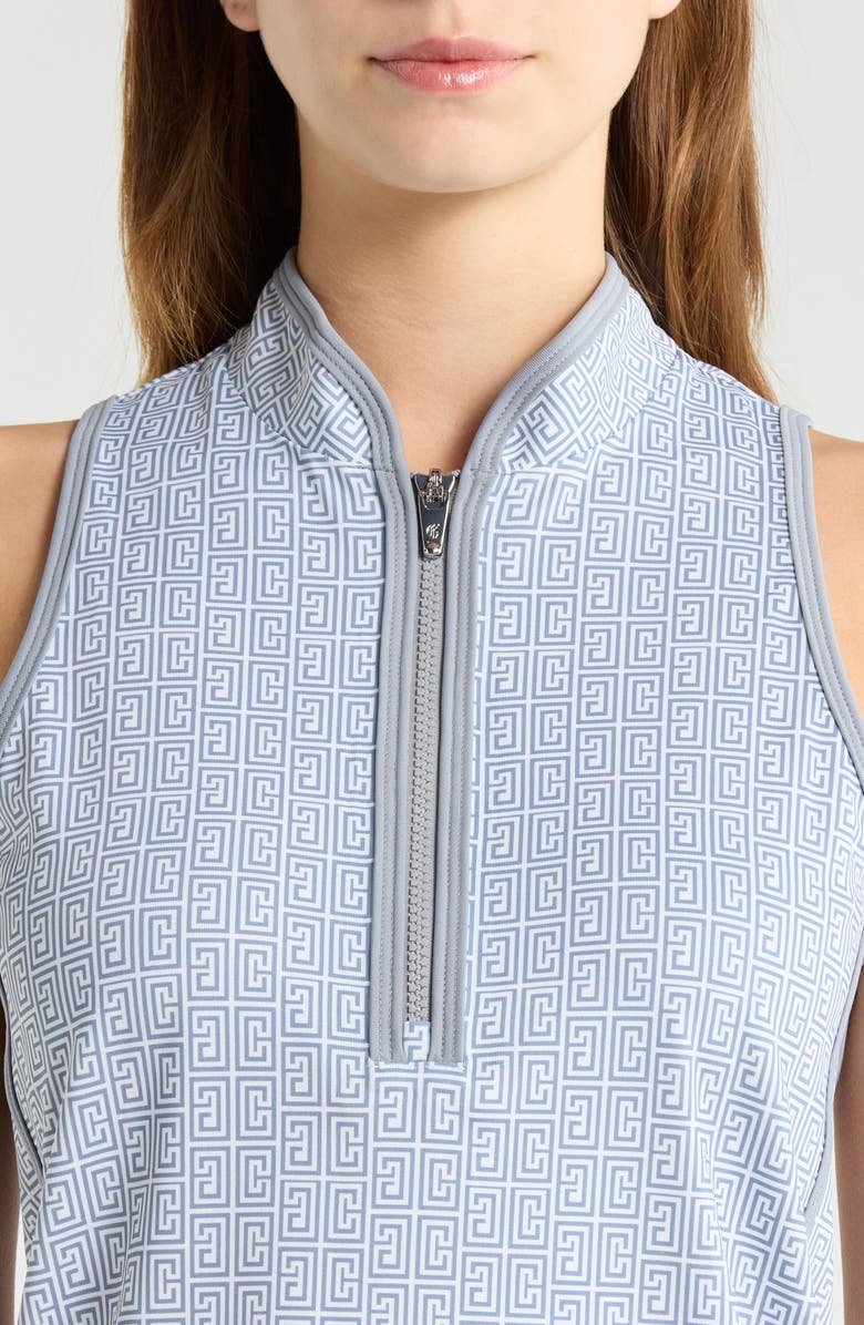 Greyson Pathfinder Vest Sleeveless Half Zip Golf Top, Alternate, color, Bluestone