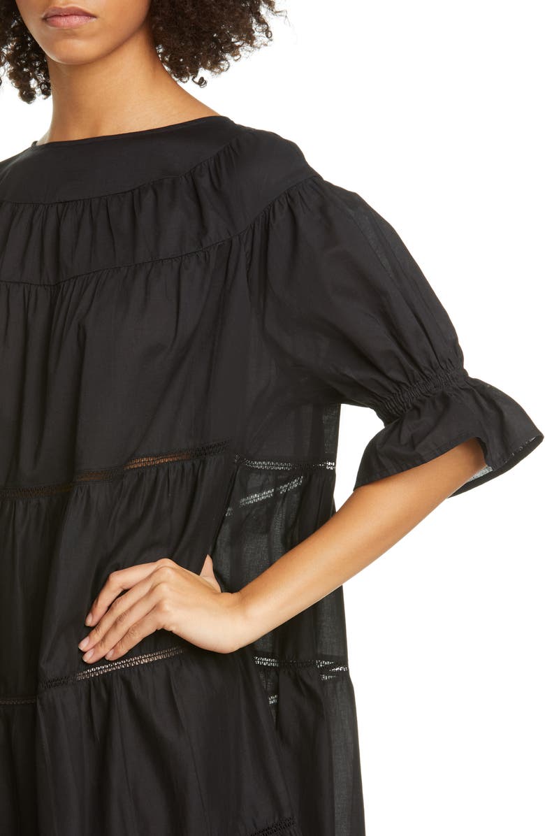 Merlette Paradis Open Tier Cotton Dress, Alternate, color, 
