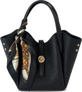 Persaman New York Ella Leather Handbag with Scarf
