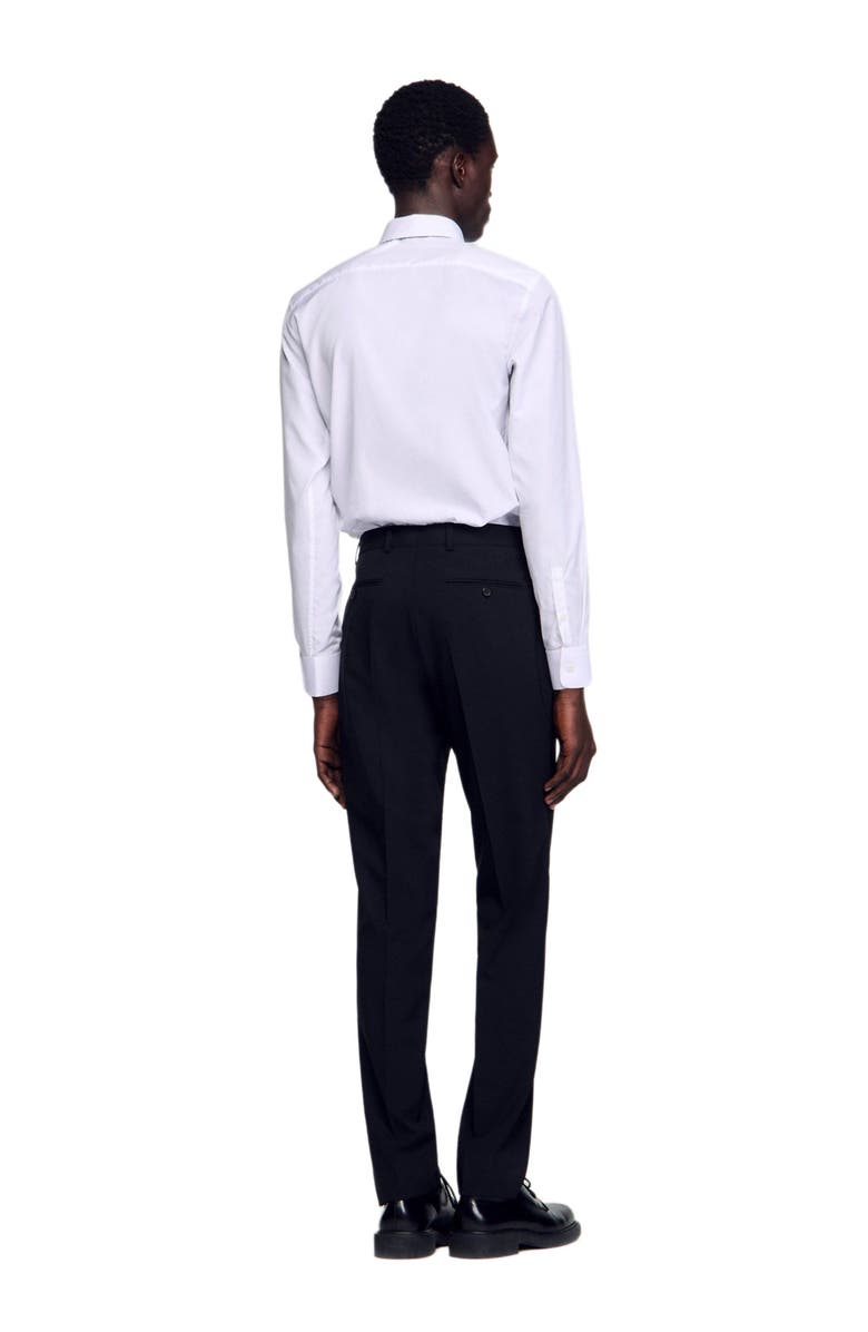 SANDRO Classic suit trousers, Alternate, color, Black