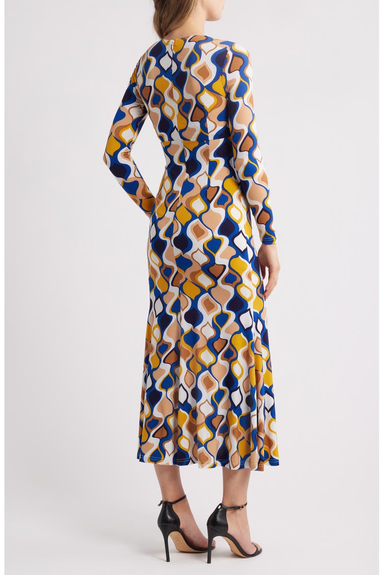 Astrid Geo Print Long Sleeve Maxi Dress, Alternate, color, YELLOW MULTI