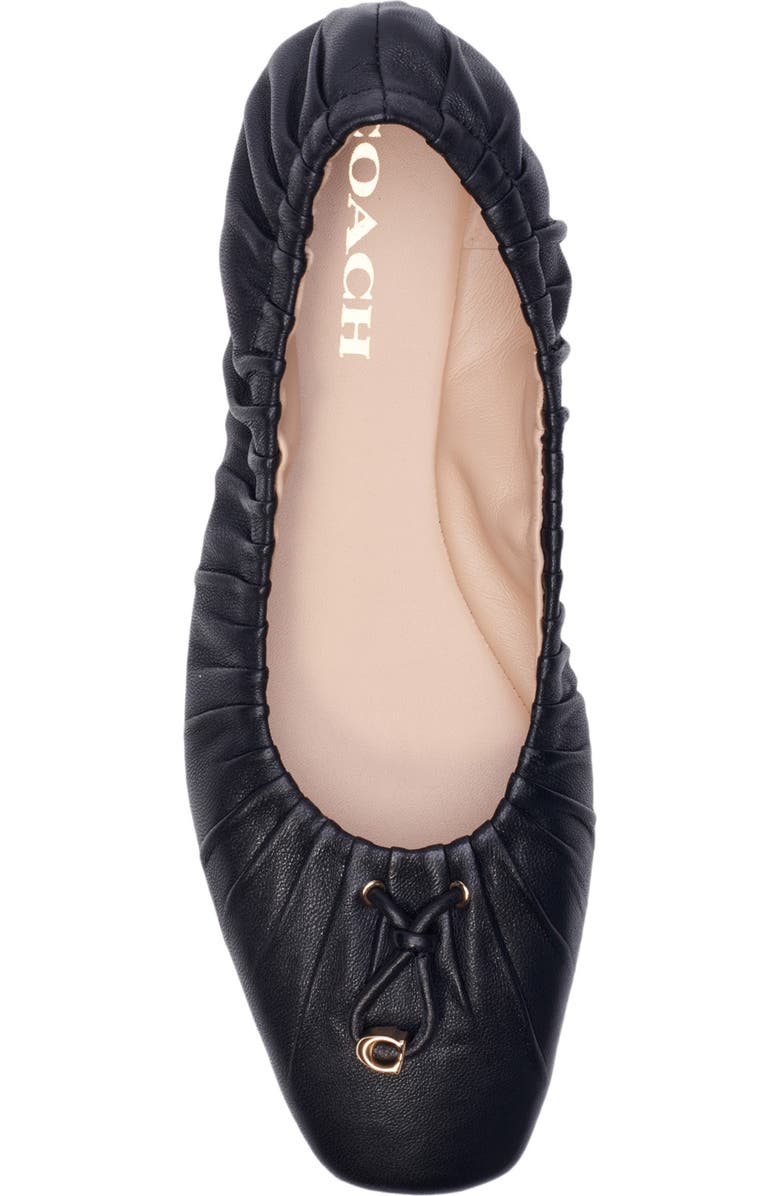 COACH Eleanor Leather Flat, Alternate, color,