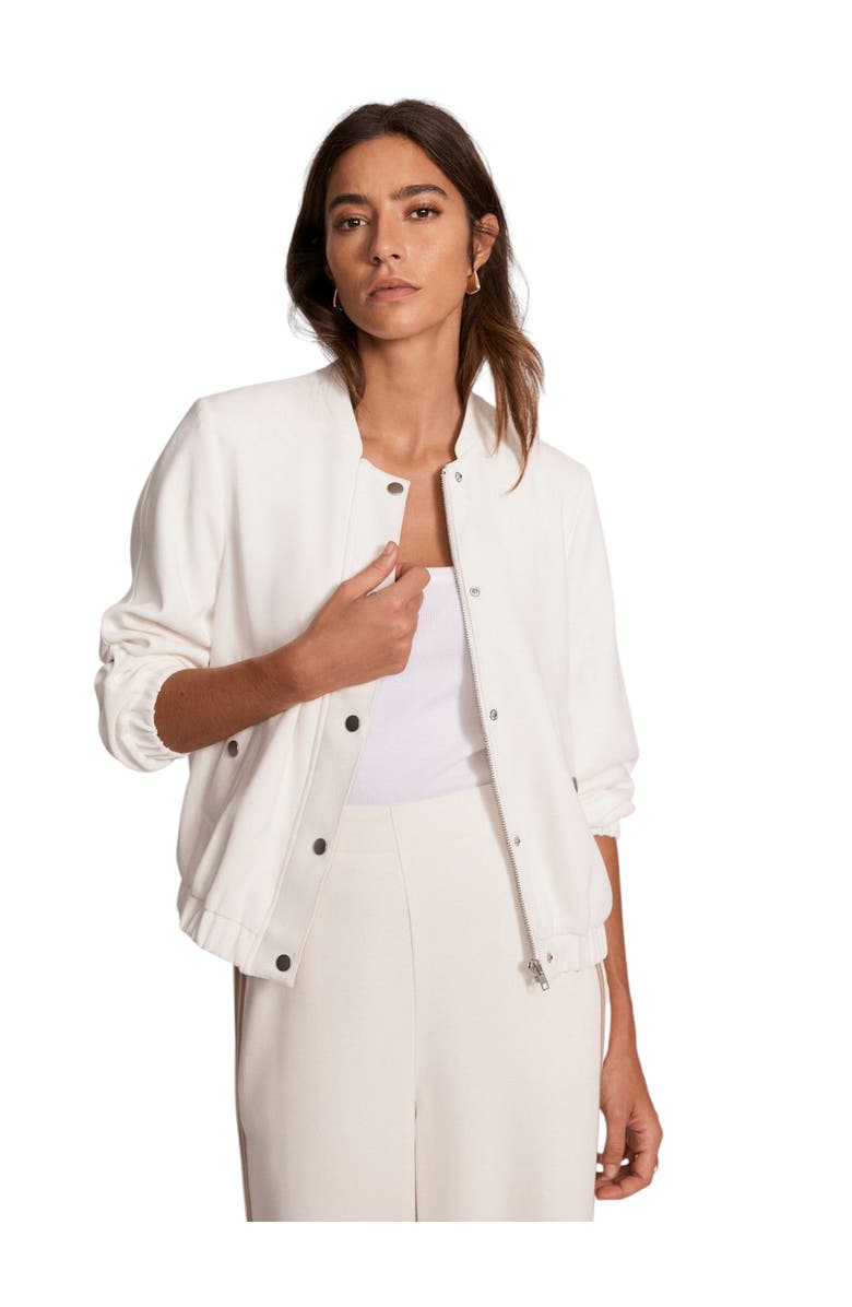 MINT VELVET Bomber Popper Jacket, Main, color, Ivory