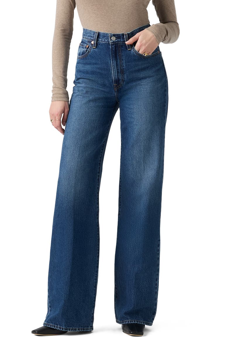 Ribcage High Waist Wide Leg Jeans, Main, color, MAYBE ANYWHERE