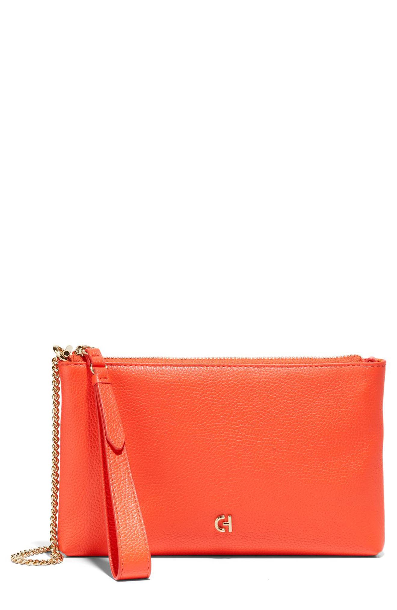 Cole Haan Essential Leather Wristlet, Main, color, 