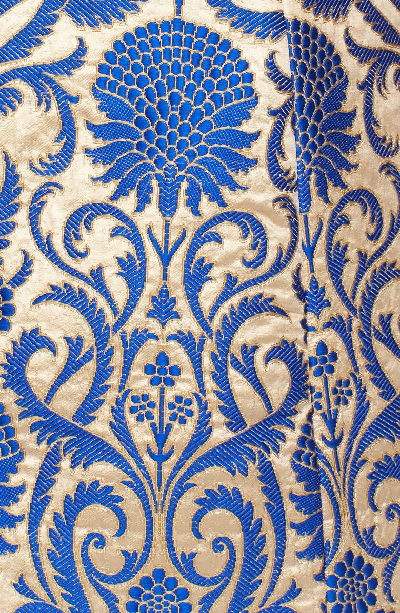 Alice + Olivia 'Carrie' Floral Jacquard Sheath Dress, Alternate, color,