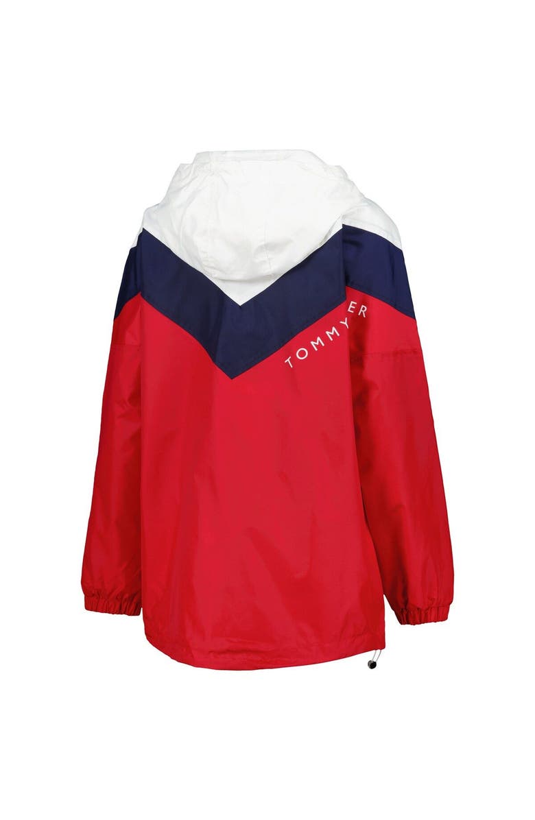 Tommy Hilfiger Women's Tommy Hilfiger Navy/Red Washington Capitals Staci Half-Zip Windbreaker Jacket, Alternate, color, Navy