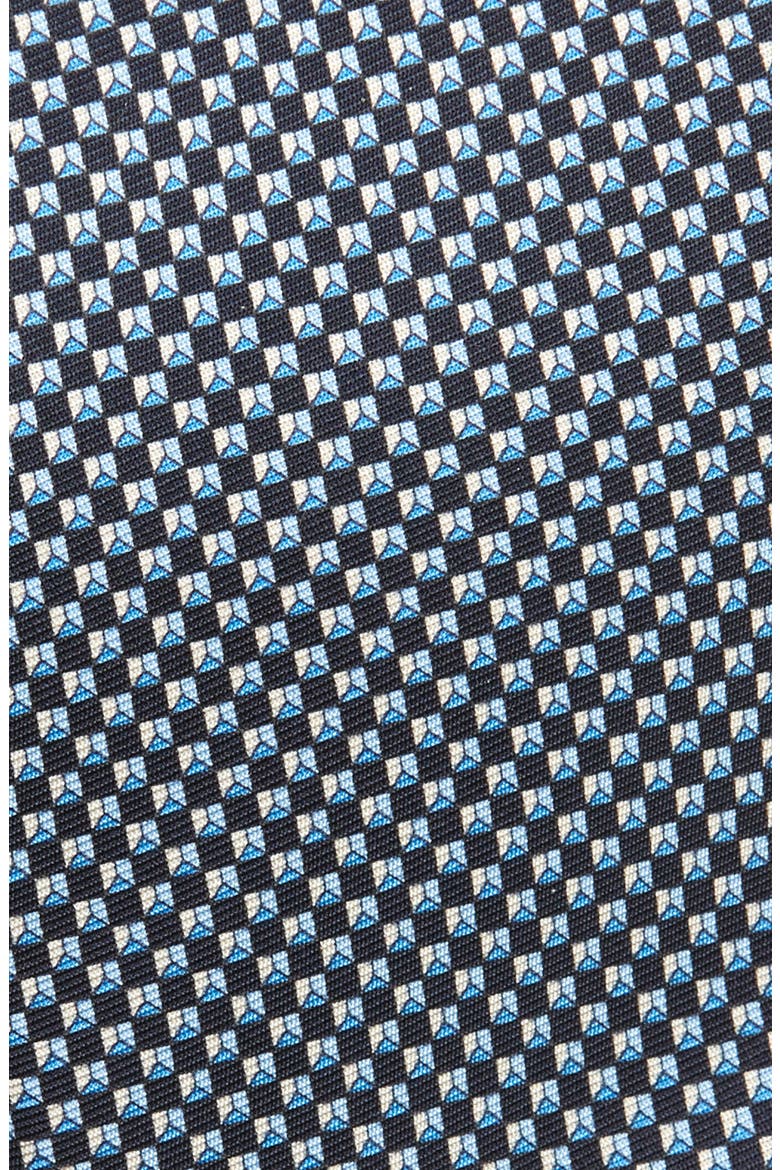 Neat Mulberry Silk Tie, Alternate, color, NAVY FAN