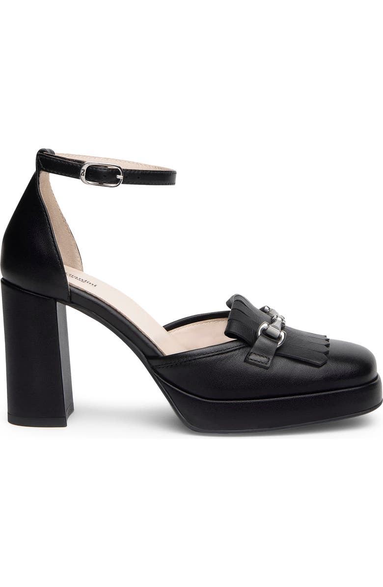 NeroGiardini Kiltie Ankle Strap Platform Pump, Alternate, color,