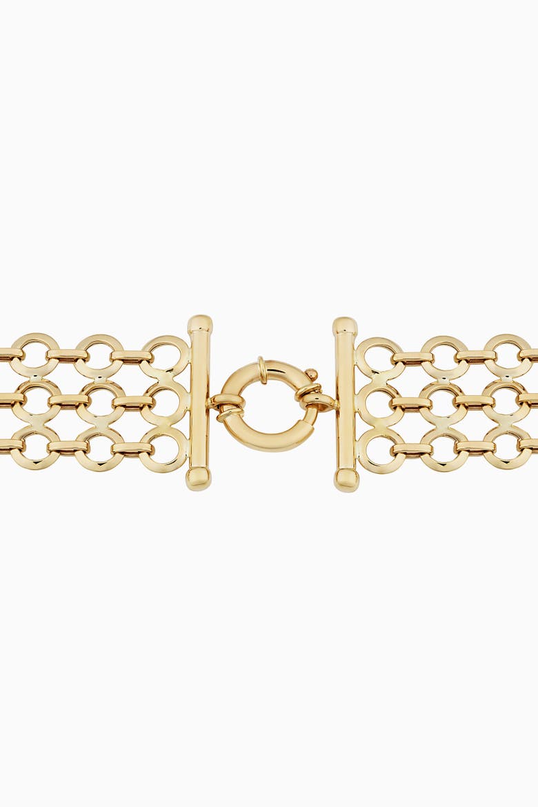 14K Yellow Gold Disco Bracelet, Alternate, color, Yellow Gold
