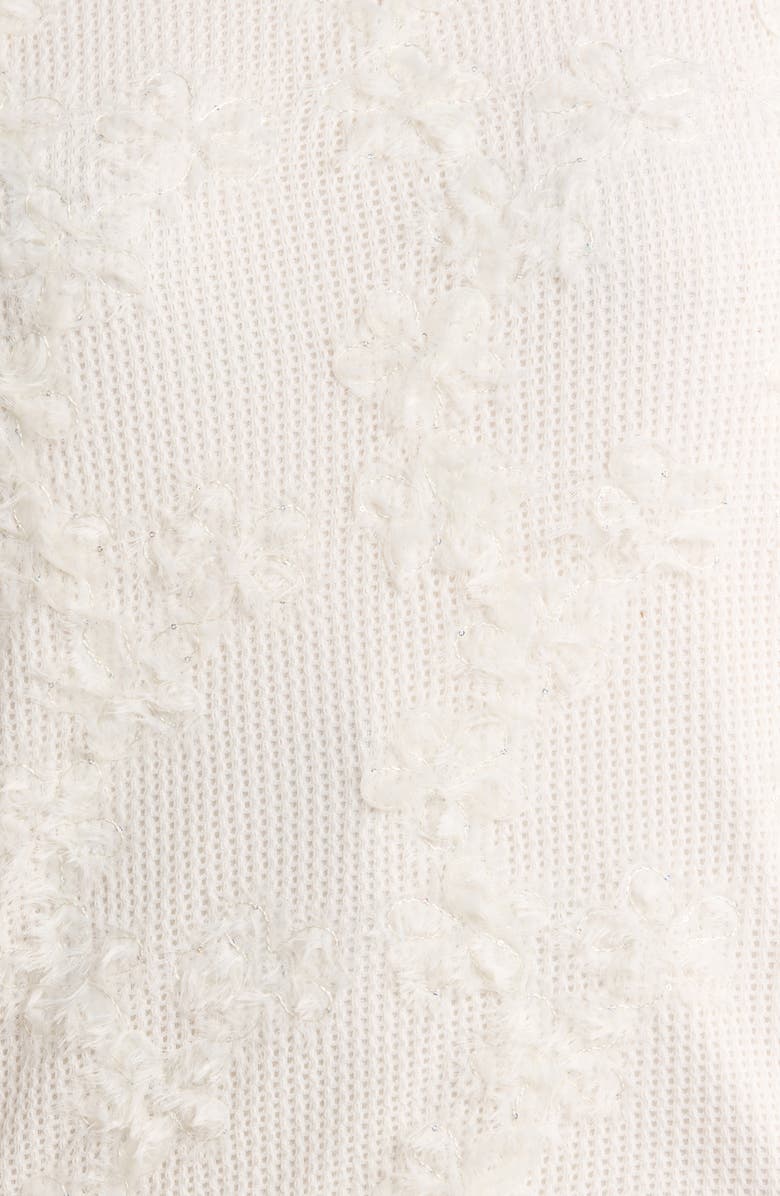 Anne Klein Organza Appliqué Sweater Tank, Alternate, color, White Dove