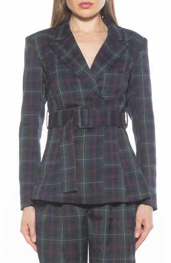 Alexia Admor Janna Plaid Longline Blazer