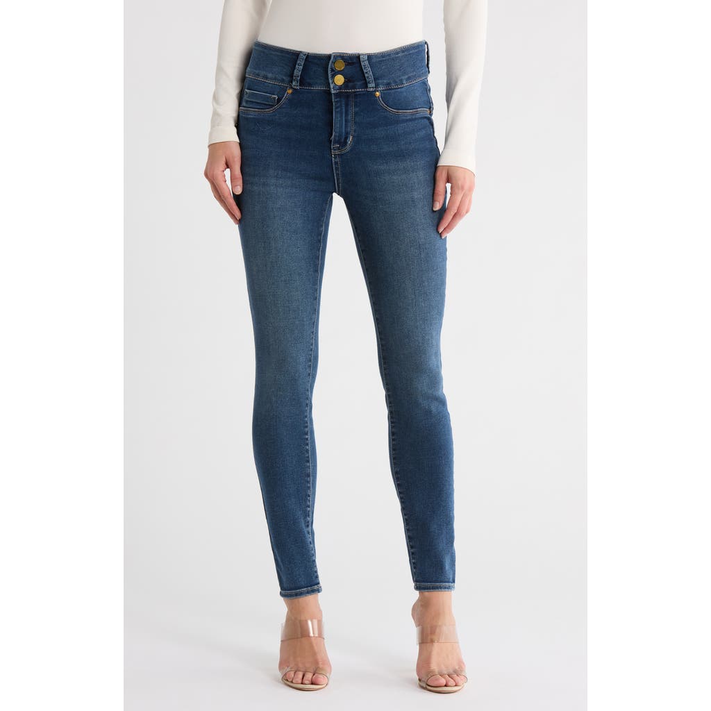 Seven7 High Waist Curvy Legging Jeans In Blue