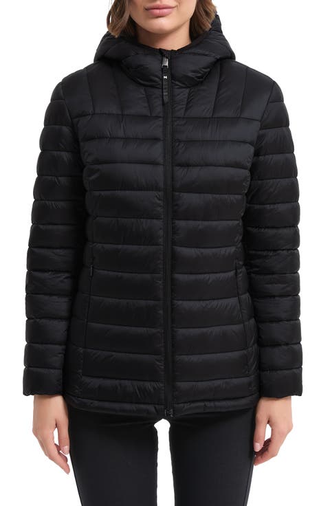 Metallic Quilted Puffer Jacket