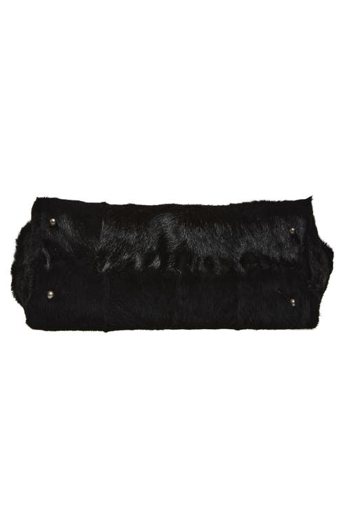 Dolce & Gabbana Dolce&gabbana My Sicily East/west Genuine Calf Hair Top Handle Bag In Black