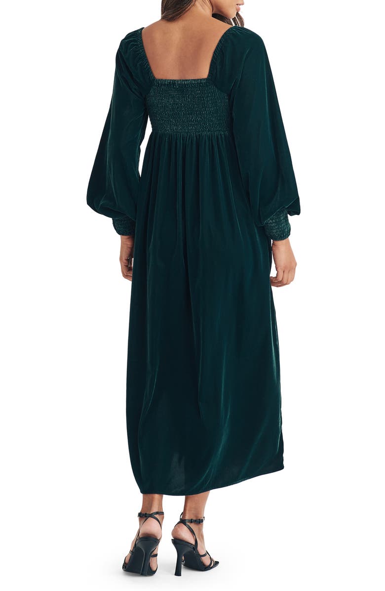 Nobody's Child Kylie Velvet Long Sleeve Midi Dress, Alternate, color, 