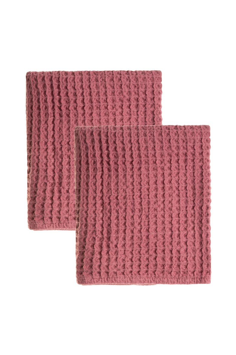 Waffle Turkish Cotton Kitchen & Guest Towel - Set of 4, Alternate, color, Rose