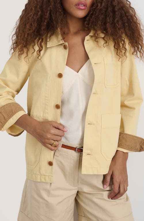 Alex Mill Britt Work Jacket In Herringbone In Butter