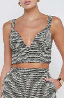 L'AGENCE Castalia Cotton Blend Crop Top